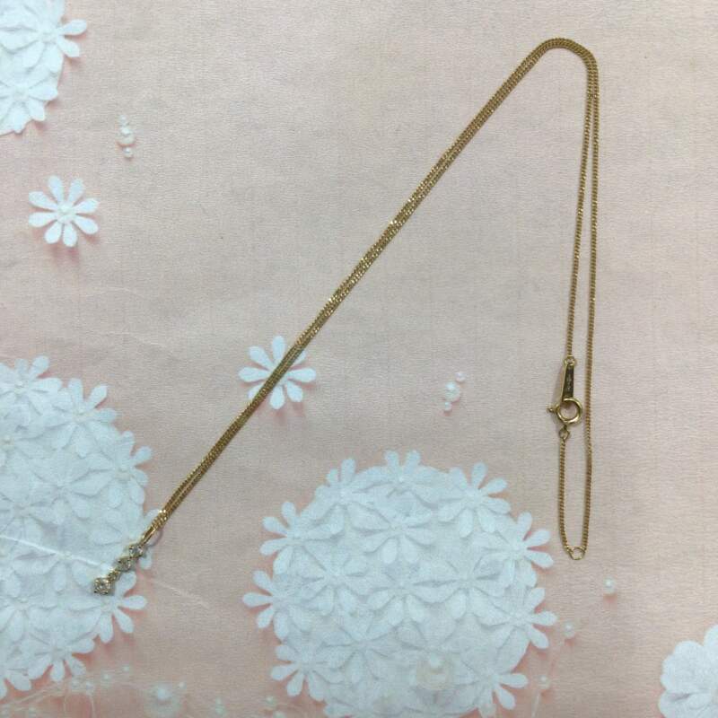 ダイヤモンド K18 イエローゴールド ネックレス お買取りしました