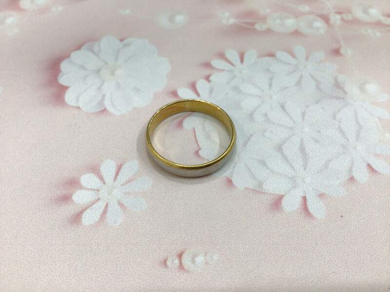 18金 プラチナ コンビ リング をお買取しました。