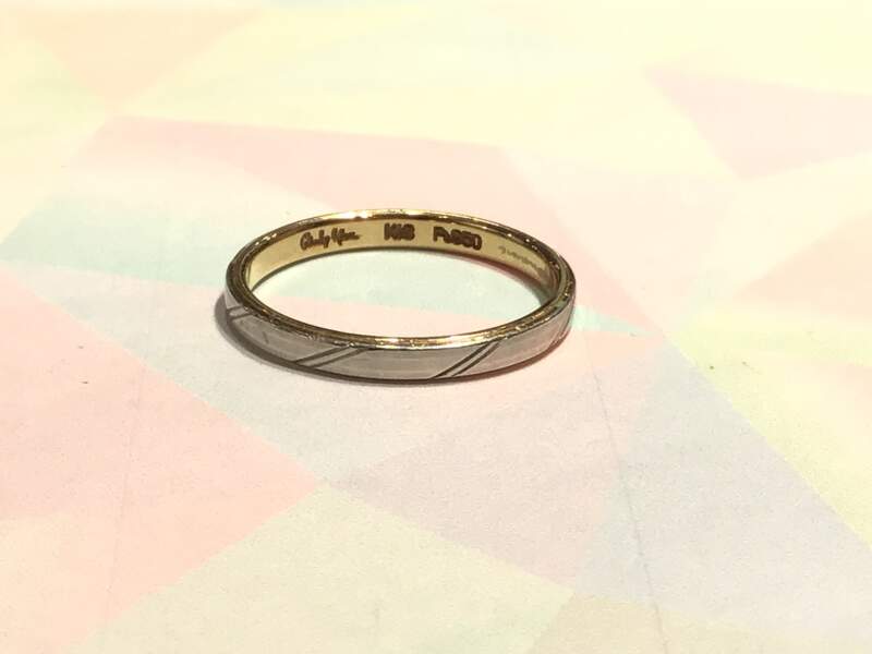 ☘️18金 プラチナ コンビ リング をお買取りしました。☘️