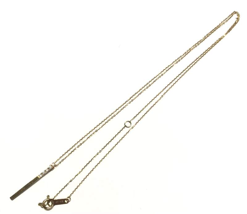 ダイヤモンド 18金 イエローゴールド ネックレス をお買取しました。