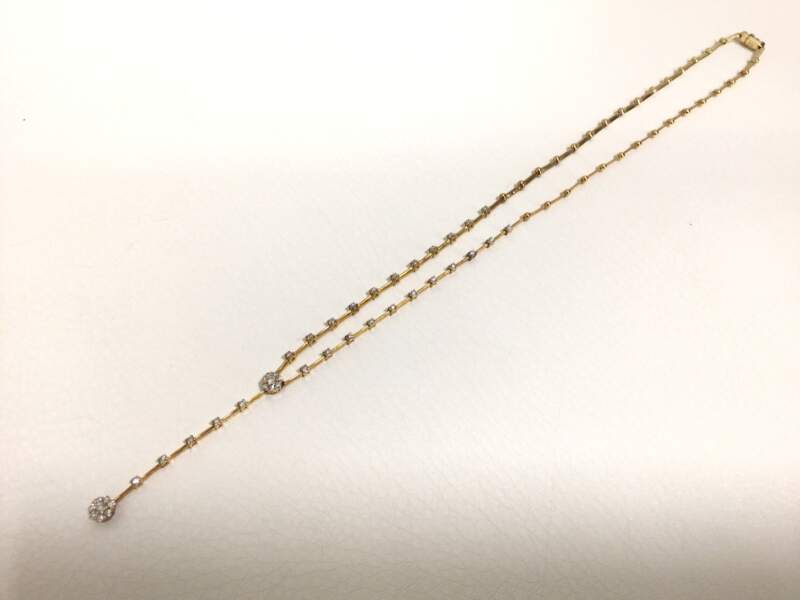 18金 ダイヤモンド ネックレス をお買取りしました。