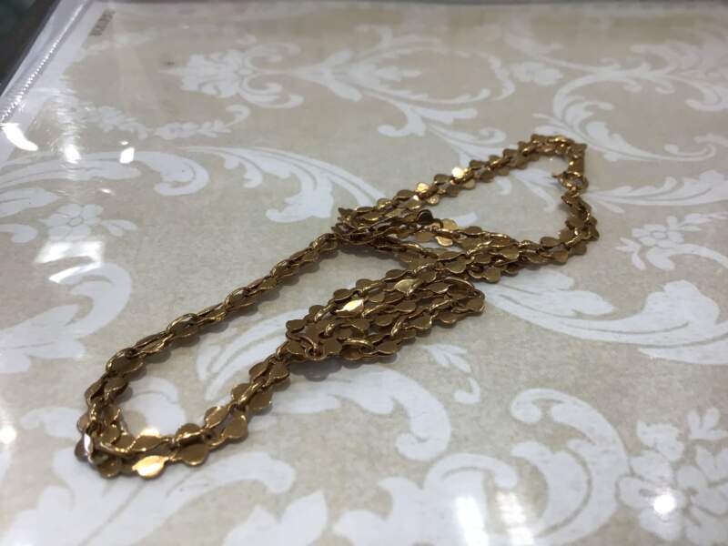 18金 デザイン ネックレス を買取しました。