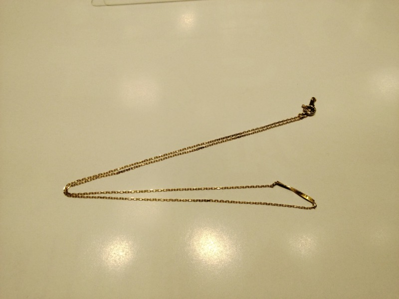 18金イエローゴールドネックレスをお買い取りしました。