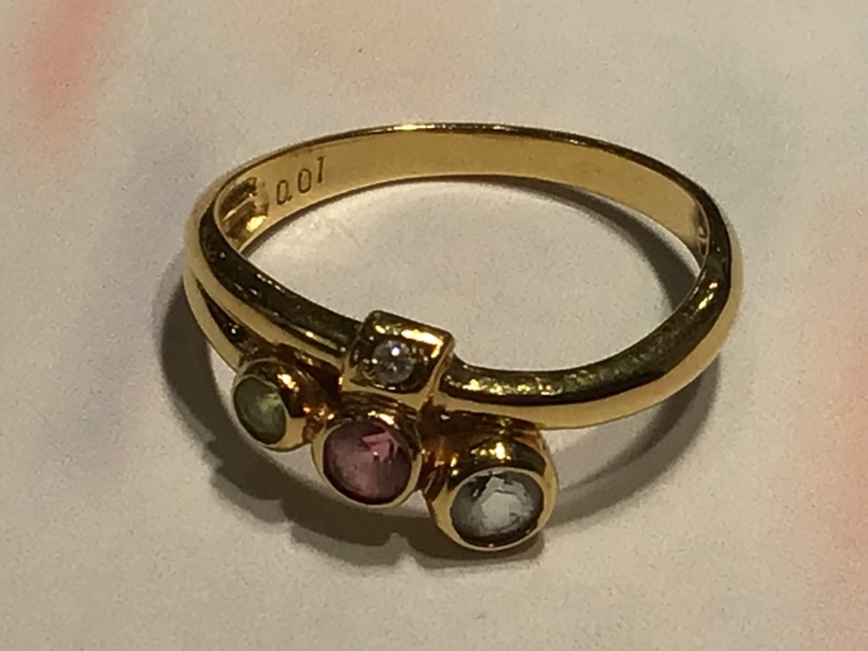 ✨色石 18金 リング をお買取りしました✨