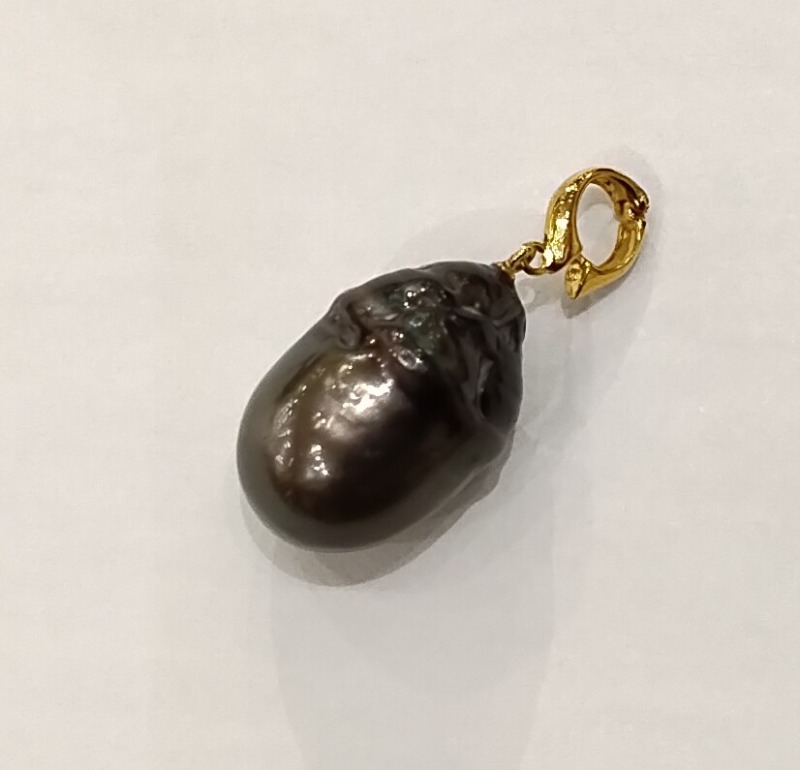 黒真珠 18金 イエローゴールド ペンダント をお買取しました。