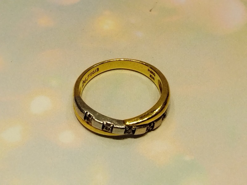 ダイヤモンド 18金プラチナ リングをお買取りしました✨