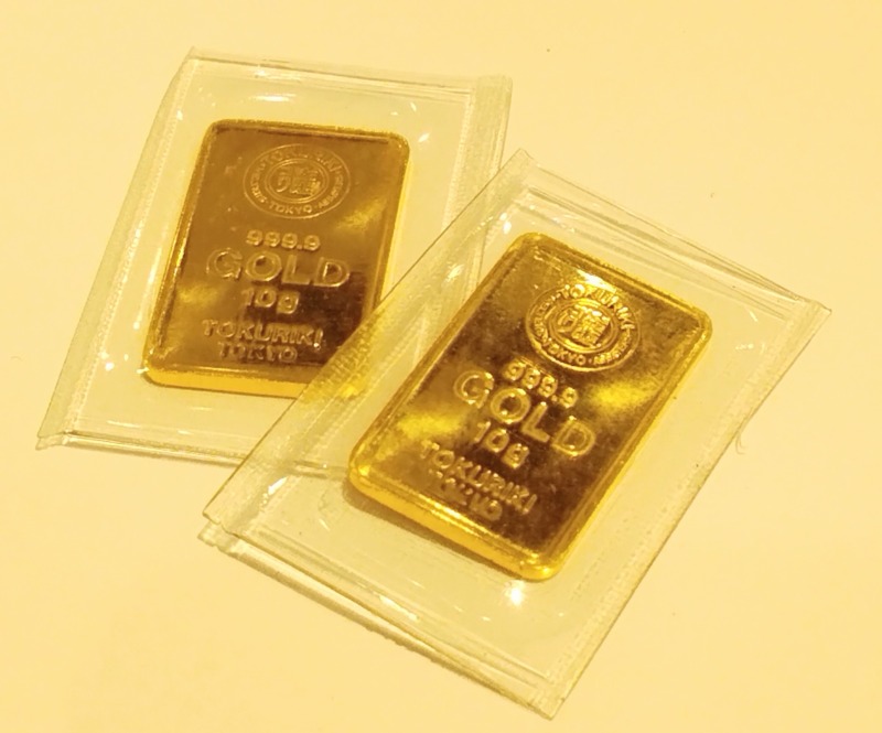 未開封 徳力製純金インゴット 10 ㌘ 2枚 お買取りしました✨✨️