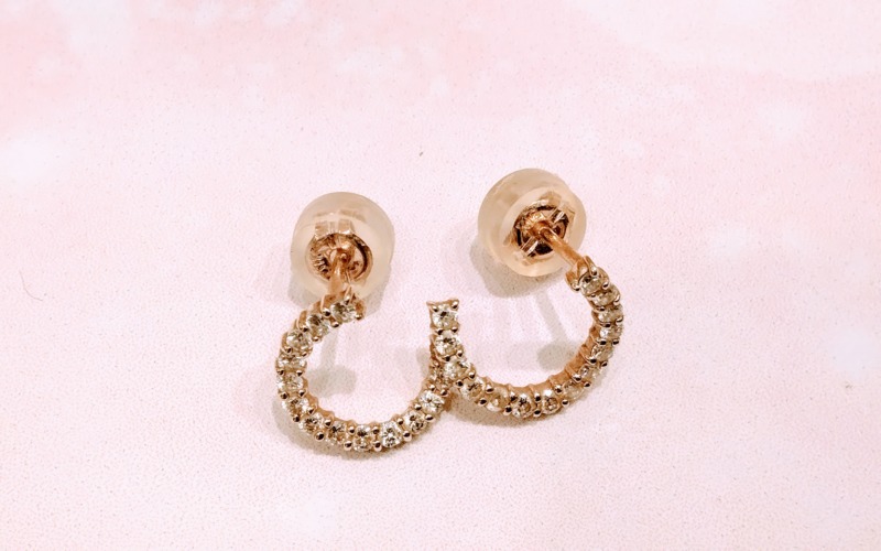 18金 ダイヤモンド ピアス をお買取しました。