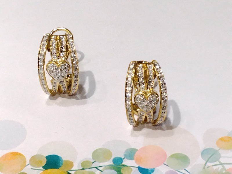 ダイヤモンド 18金 イエローゴールド ピアス をお買取しました。