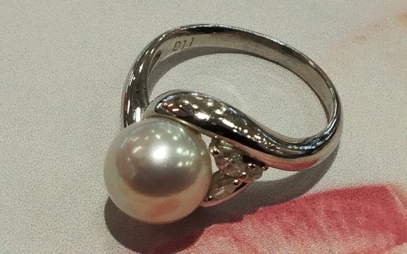 PT900 白玉リング💍