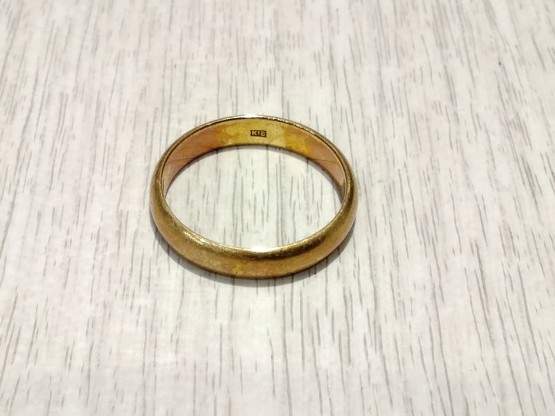 18金 イエローゴールド リング をお買取しました。