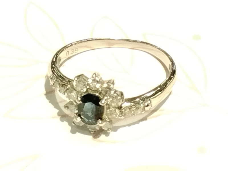 プラチナ サファイア ダイヤモンド リング お買取しました。