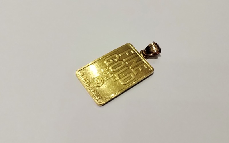 K24インゴットペンダントお買取りしました。