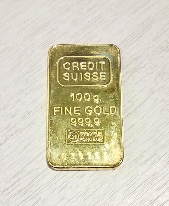 24金 スイスバンク インゴット をお買取しました。