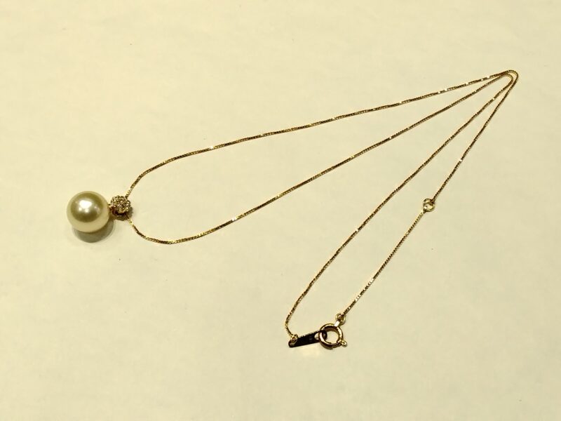 K18　イエローゴールド　パール　ネックレス　をお買取しました。