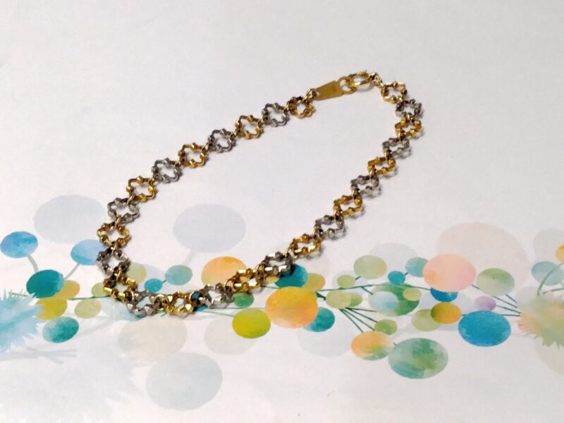 18金 プラチナ コンビ ブレスレット をお買取しました。