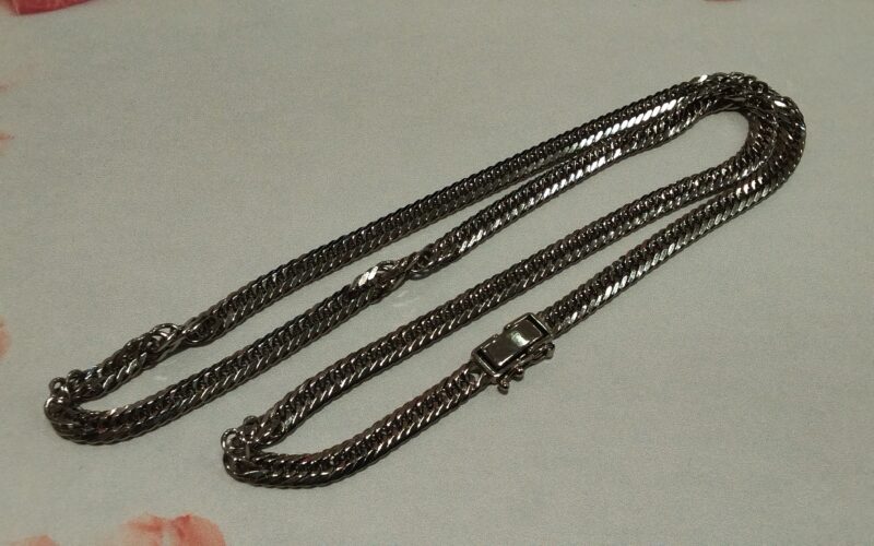 買取⭐K18WG 喜平ネックレス