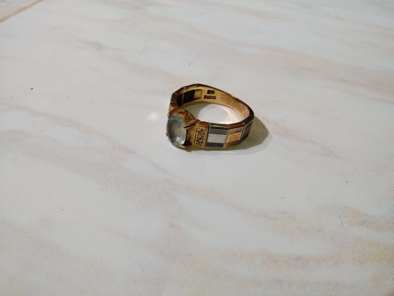 K18/プラチナ900　アクアマリン　リング