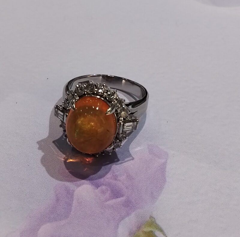 pt900 石付き リングをお買い取りさせて頂きました