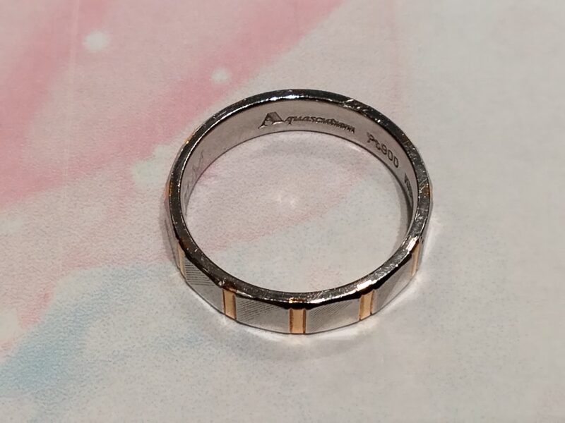 18金　プラチナ　リング　をお買取りしました