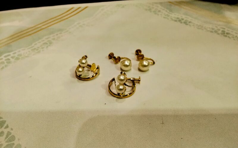 K18 パール イヤリングをお買取しました。