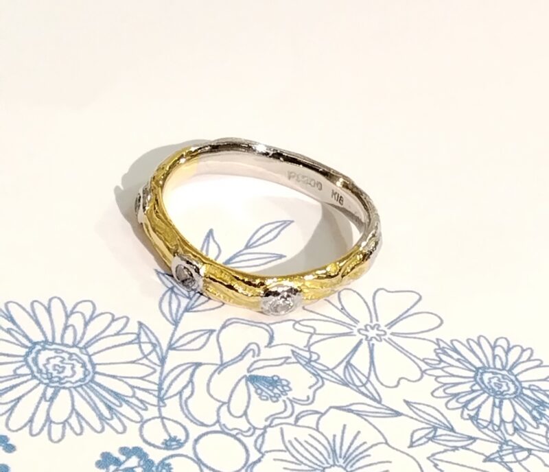 K18 プラチナ コンビ リングをお買取り致しました