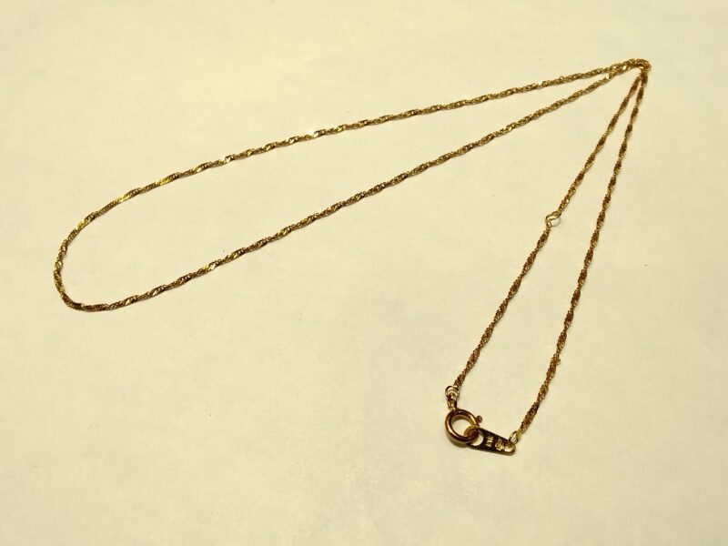 K18イエローゴールドスクリューネックレス　をお買取しました。
