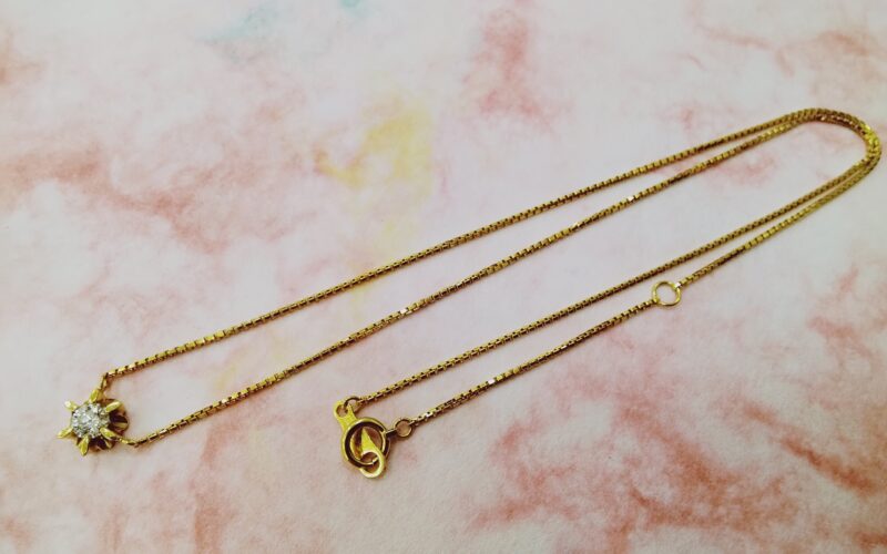 18金 ダイヤネックレス をお買取りしました。