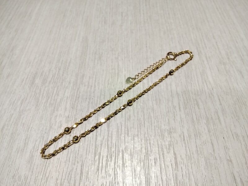 18金 イエローゴールド アンクレット をお買取しました。