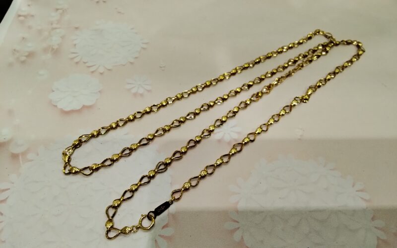 K18 ロングネックレスをお買取しました。
