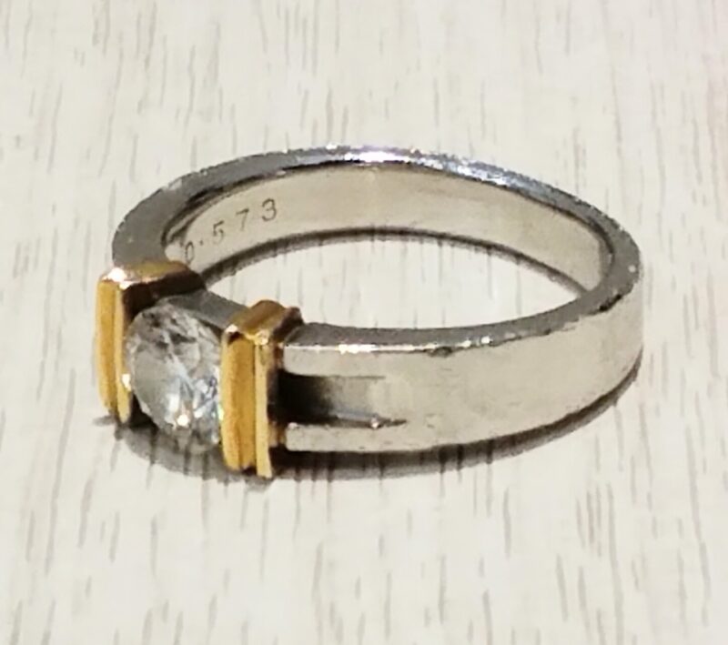18金８ イエローゴールド プラチナ リングをお買取しました。