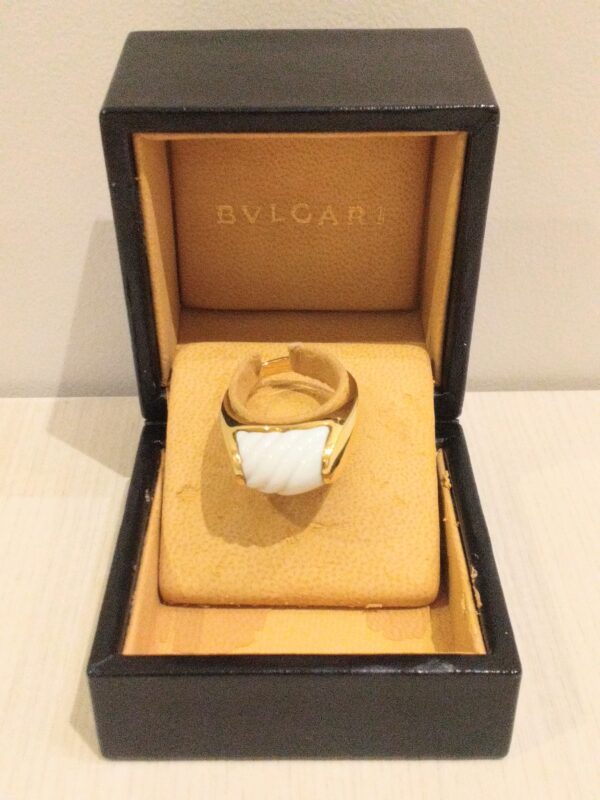 BVLGARI トロンケット ホワイトセラミック K18 リング 買取り致しました。　