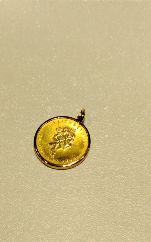 24金 メイプルリーフコイン ペンダント 買い取りました。