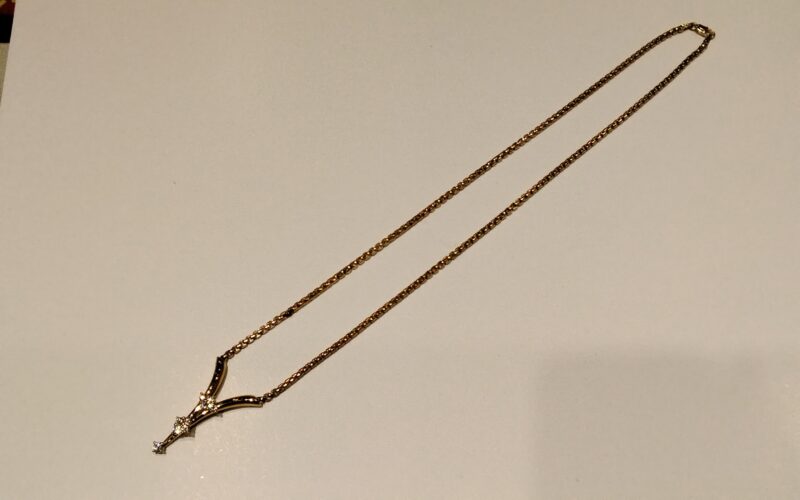 18金 イエローゴールド ダイヤモンド ネックレス をお買取りしました。