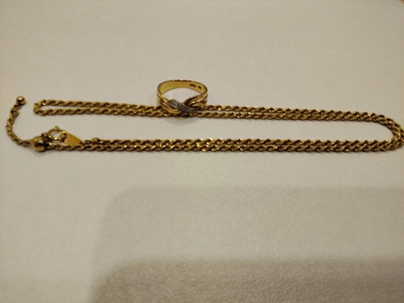 18金ネックレス リングお買取しました