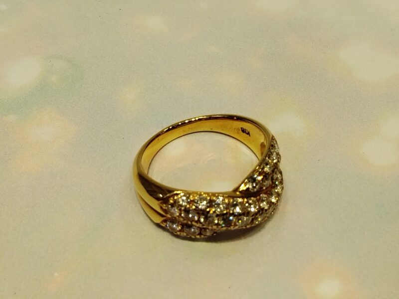 ダイヤモンド18金イエローゴールドリングをお買取りしました✨