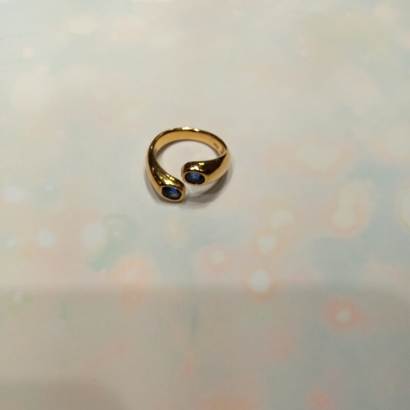 青色石 18金 リングをお買取りしました