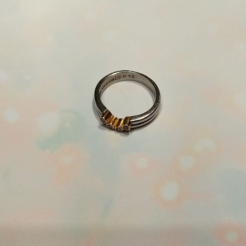 18金プラチナ　コンビリングをお買取りしました