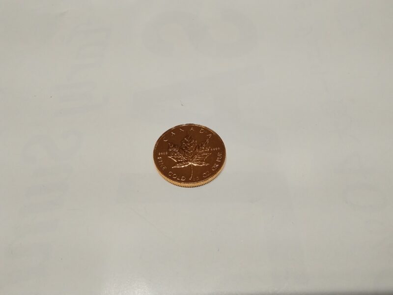 24金 1/2oz メイプルリーフコイン をお買取り致しました