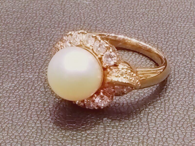 ダイヤモンド　パール　18金　イエローゴールド　リング　をお買取しました。