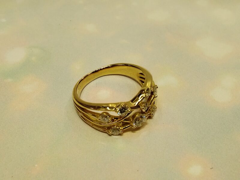 ダイヤモンド18金イエローゴールドリングをお買取りしました✨