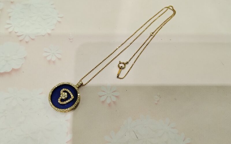 K18 ラピスラズリ ダイアモンド ペンダントネックレスをお買取致しました。