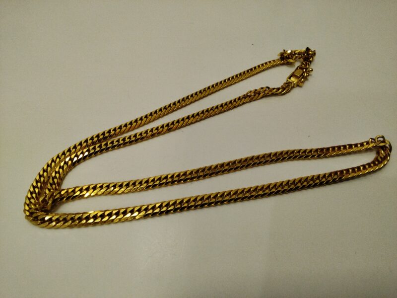 18金イエローゴールド喜平　ネックレスをお買い取りしました。