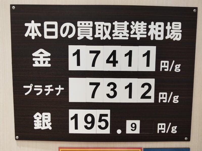 本日の金相場