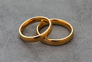 イニシャル入り結婚指輪