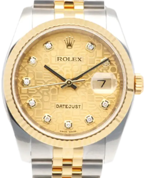 ROLEX ロレックス SS 腕時計 F番 2003年～2004年式 10Pダイヤ ホリコン デイトジャスト116233G